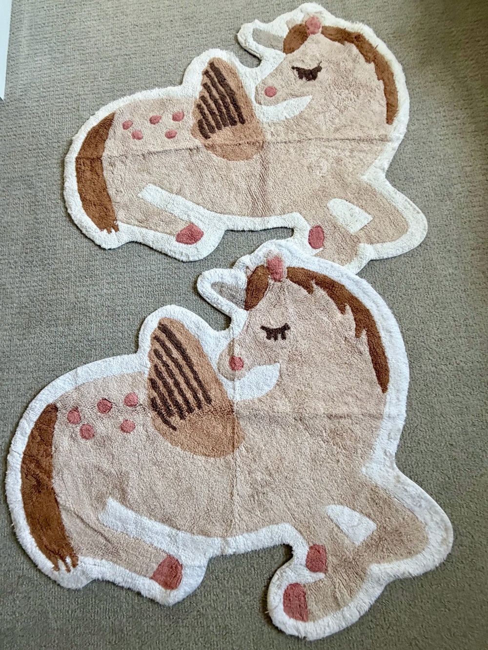 H&M Pink, Brown & Cream Pegasus Door Mats - Set of 2